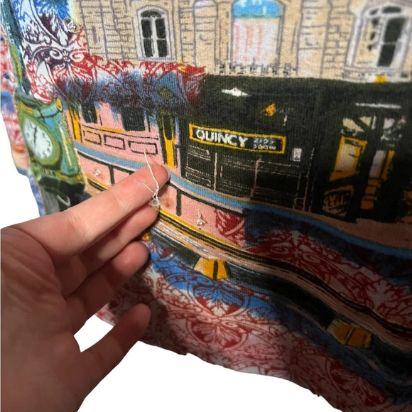 Chicago Skyline Y2K Colorful Art Shirt M - Picture 4 of 4